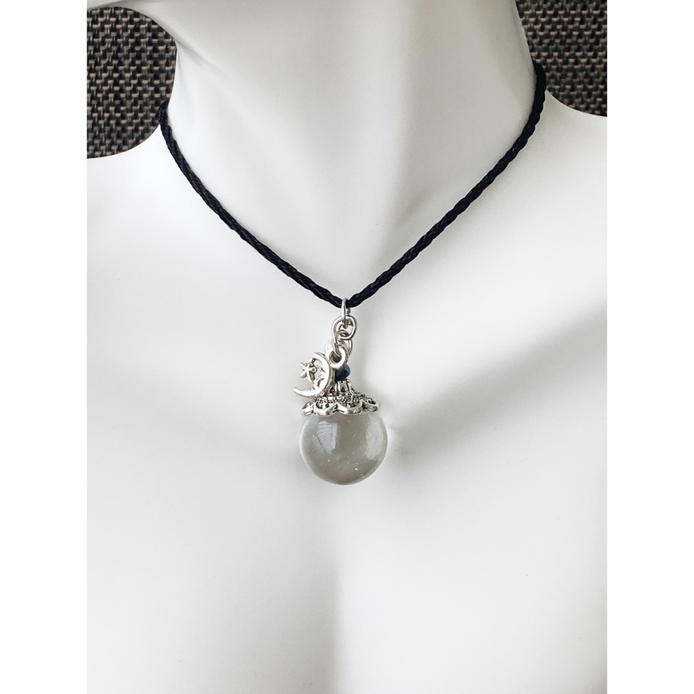 Cristal magic ball inspired handmade necklace